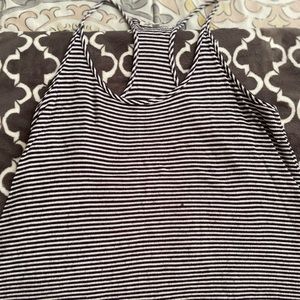 Striped crop tank top